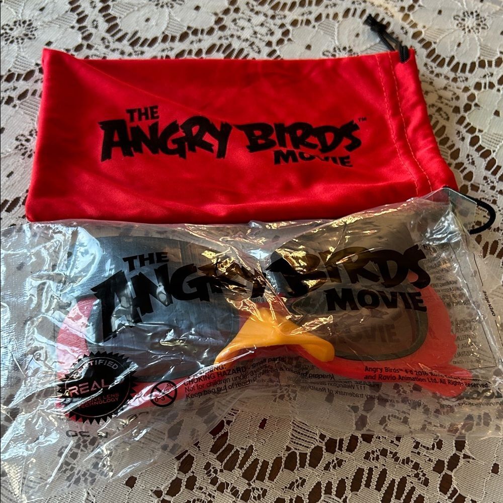 New Angry Birds 3D Movie Red and Yellow Sunglasses Sealed with Protective Bag